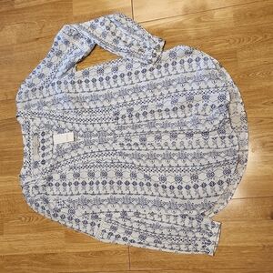 NWT LOFT white boho cottagecore tunic sz small